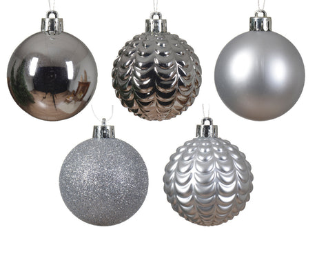 Kerstbal kunststof mix