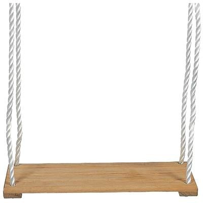 Houten schommelplank met touw en zijbeugels