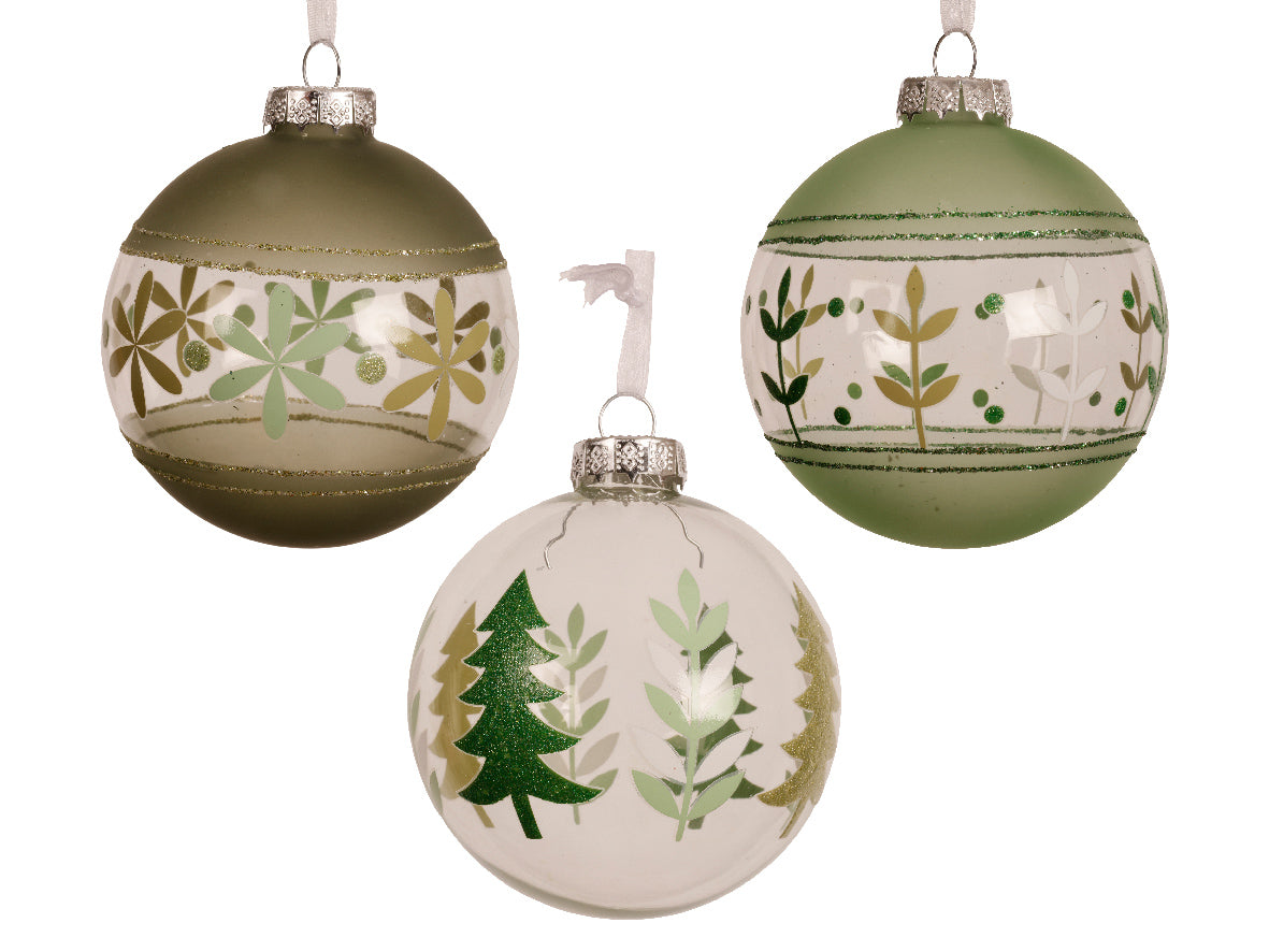 Kerstballen glas 3assorti