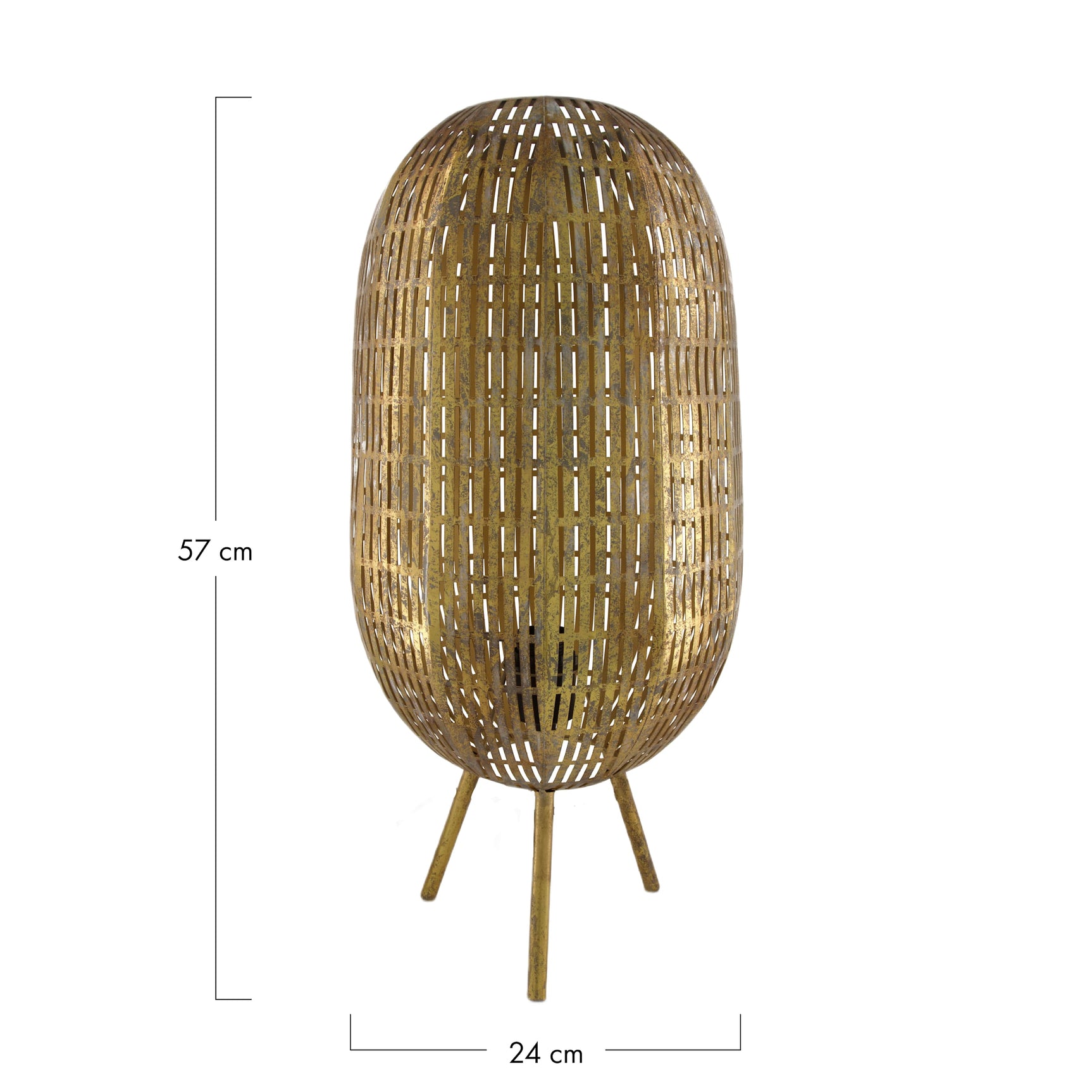 Tafel lamp metaal 24x24x57cm
