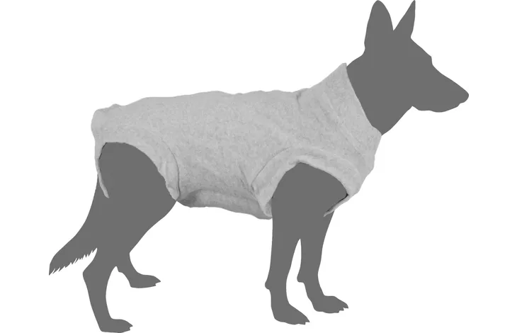 Grijze honden recovery-body met mouwen en beenopeningen