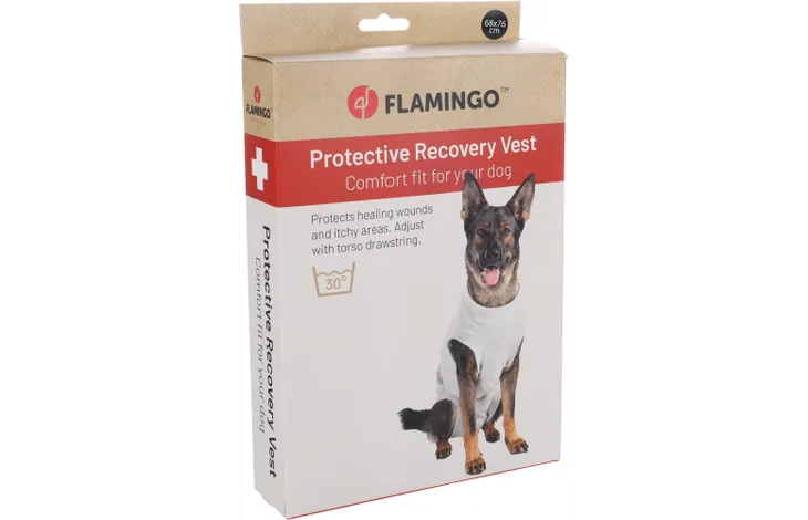 Honden beschermende recovery-body, grijs, met been- en buikopeningen