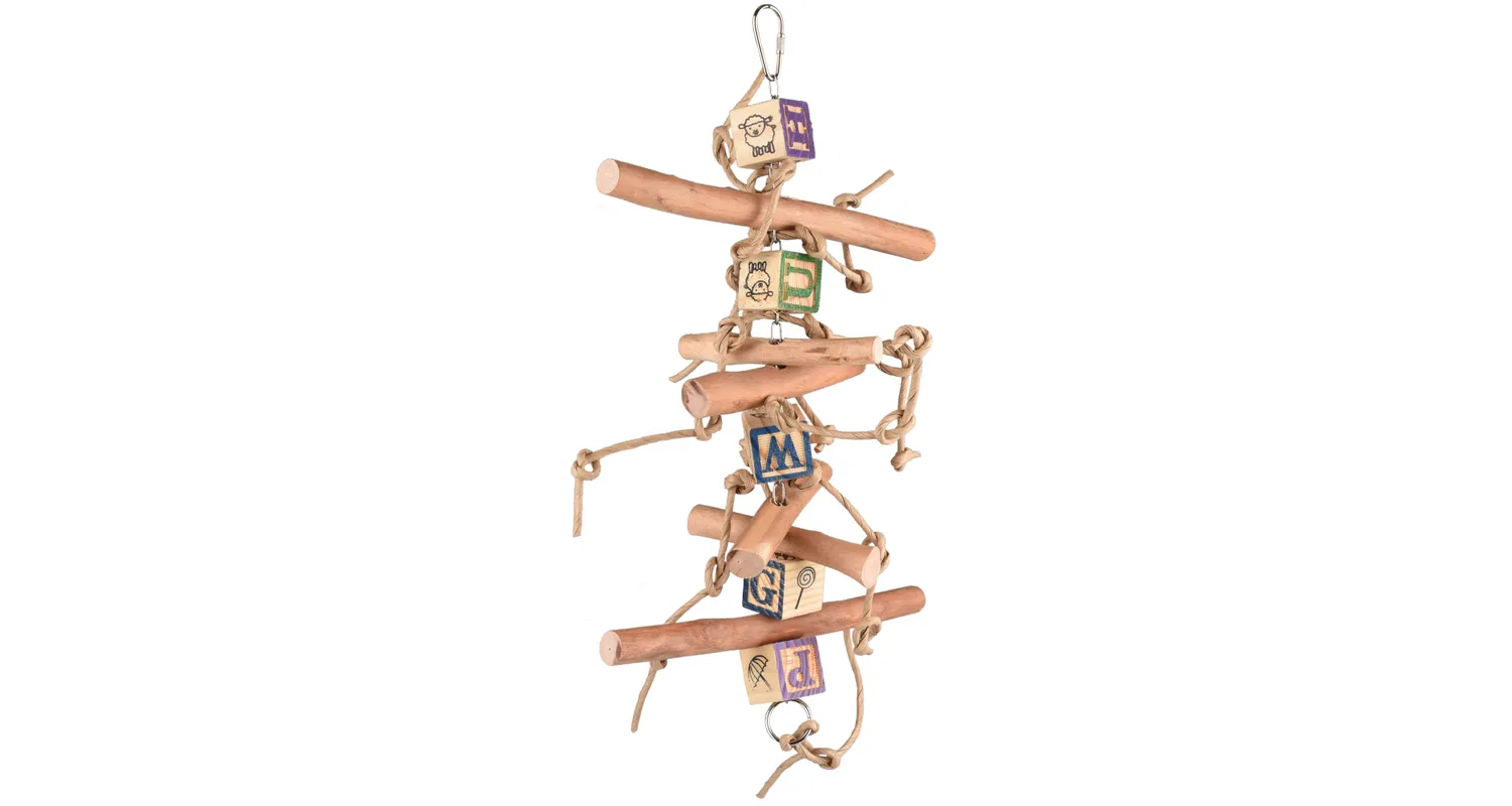 Birma strip papier met hangende figuurtjes en letters, 50 cm