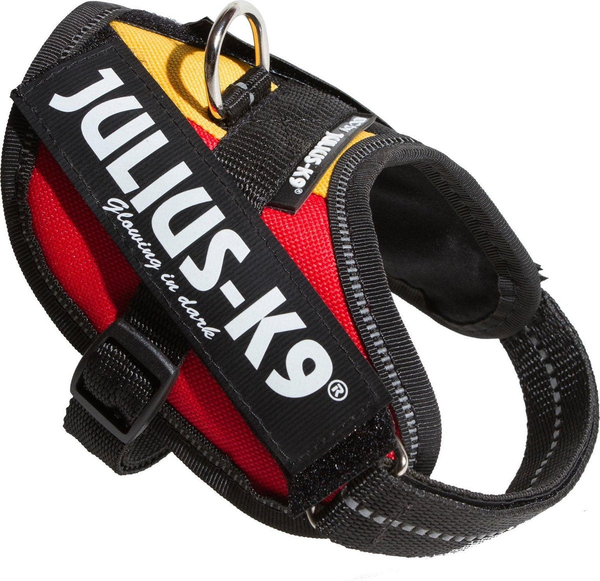 Julius K9 IDC Powertuig/Harnas - Baby 1/29-36cm - XXXS - BELGISCHE VLAG KLEUR