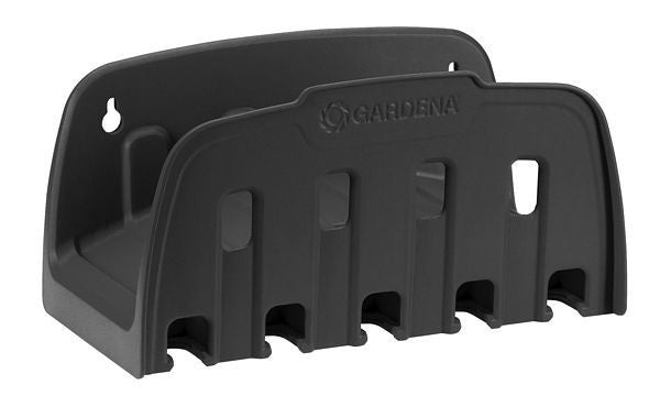 Gardena wandslanghouder, zwarte wandhouder met 6 slangpoorten