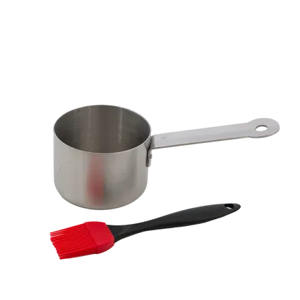 Barbecook - sauspan uit rvs met borstel 23x7.5x10.5cm