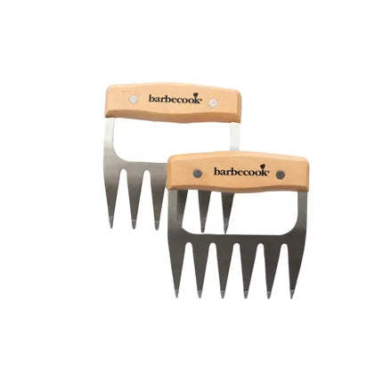 Barbecook - set van 2 Meat Claws uit roestvast staal en hout FSC 100%