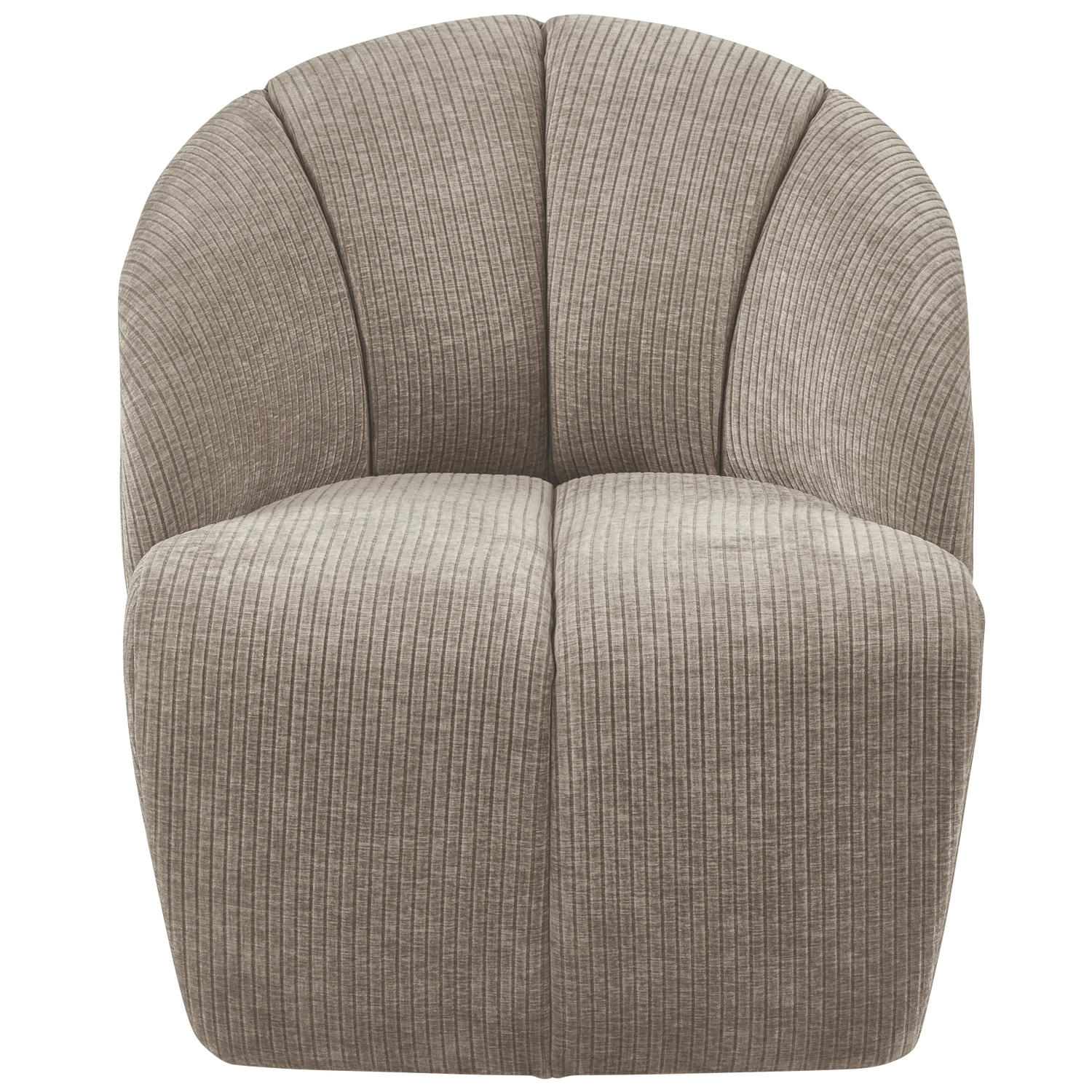 WOOOD - Mojo draaifauteuil geweven ribstof donkerzand