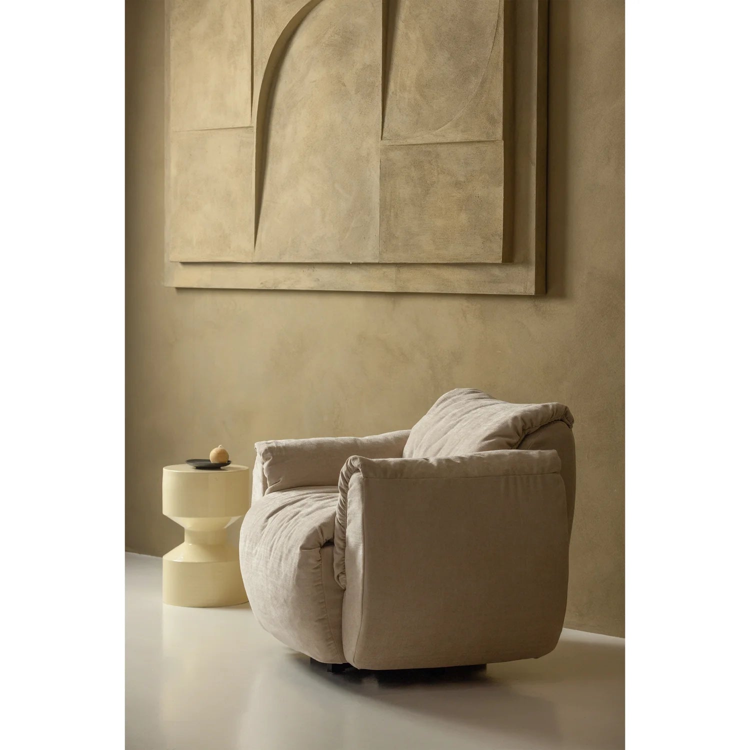 WOOOD - Hidde bijzettafel metaal geel