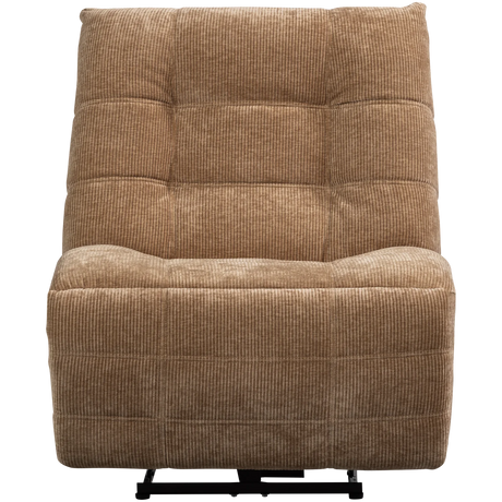 WOOOD - Hein relaxfauteuil elektrisch geweven rib lichtbruin