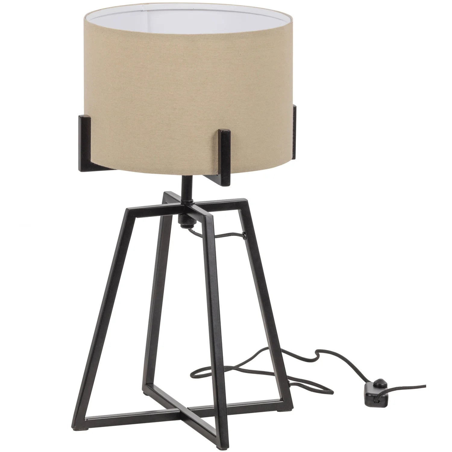 WOOOD - Holly tafellamp zwart/naturel