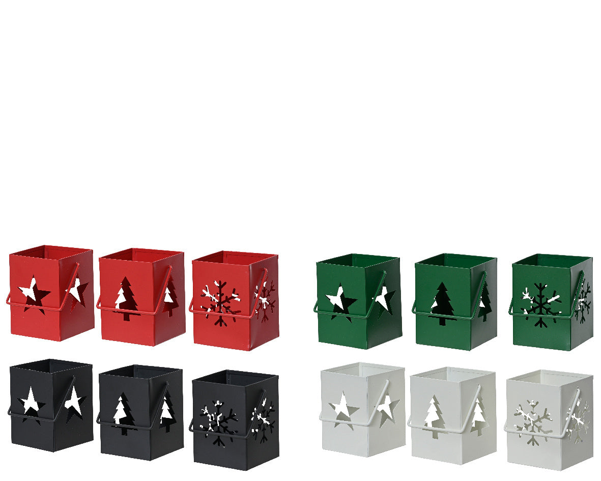 Theelichthouder ijzer 12ass