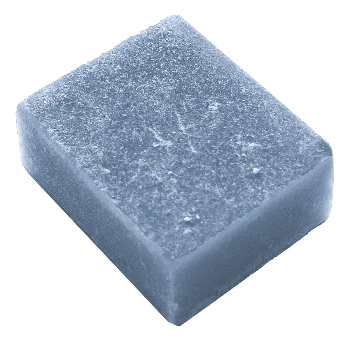 Blauw geurblokje met korrelige textuur, rechthoekig blok