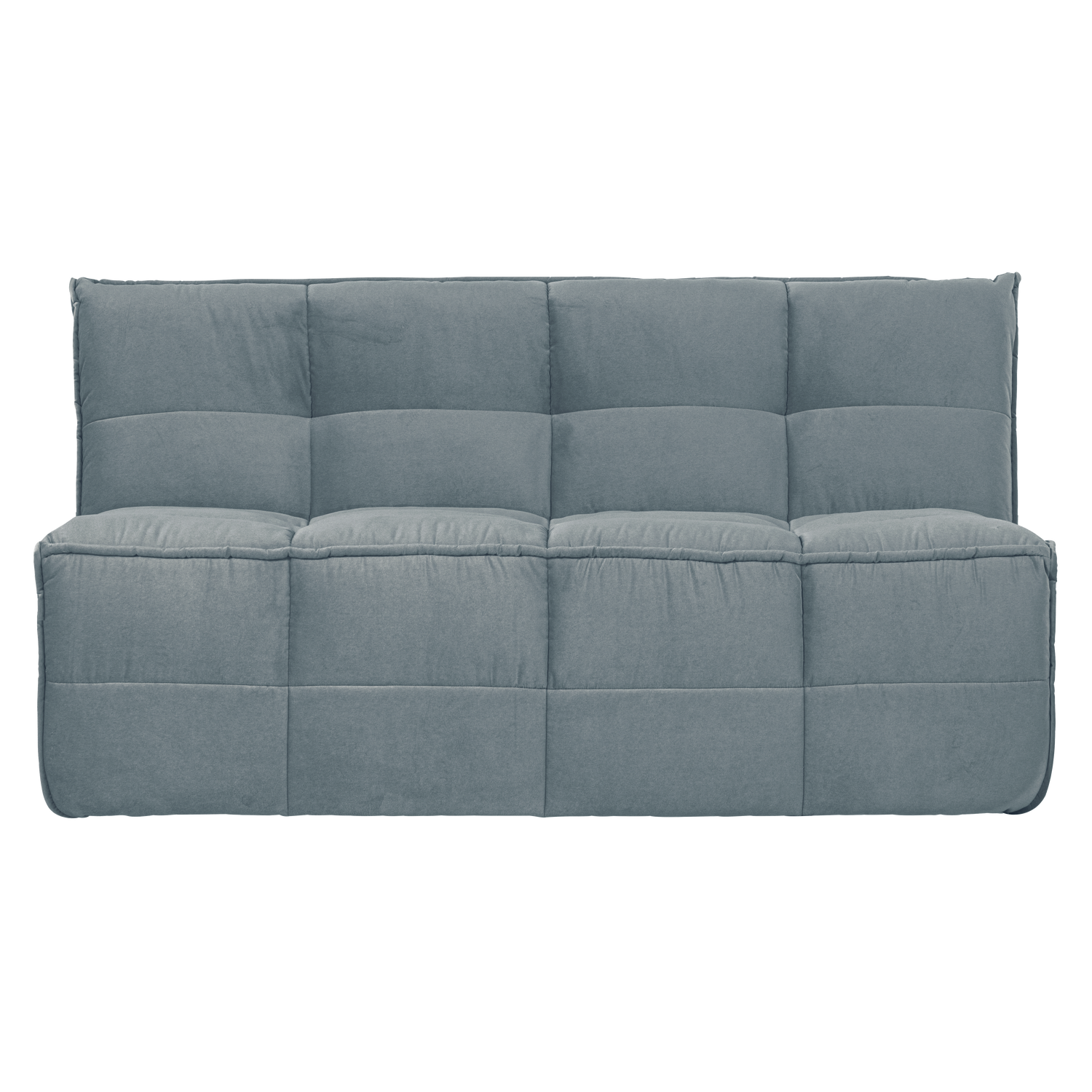 CLUSTER EETBANKJE MET RUGLEUNING VELVET TURQUOISE BLAUW