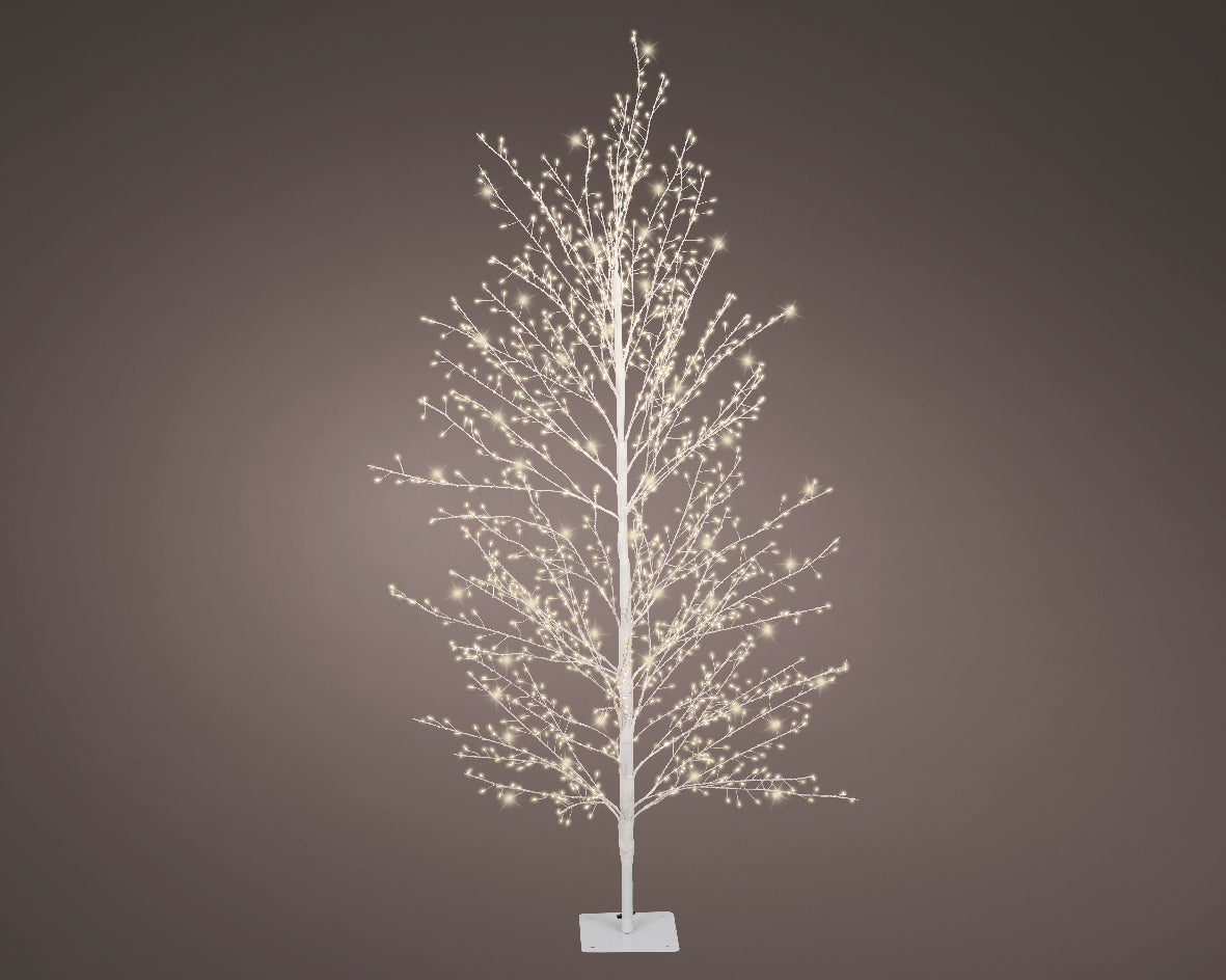 Kunstboom met micro-LED’s en witte lichtpuntjes, voetplaat