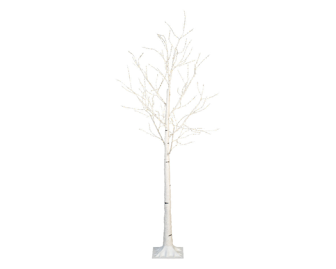 Buiten micro-LED boompje met witte lichtjes, stam en wortelvoet