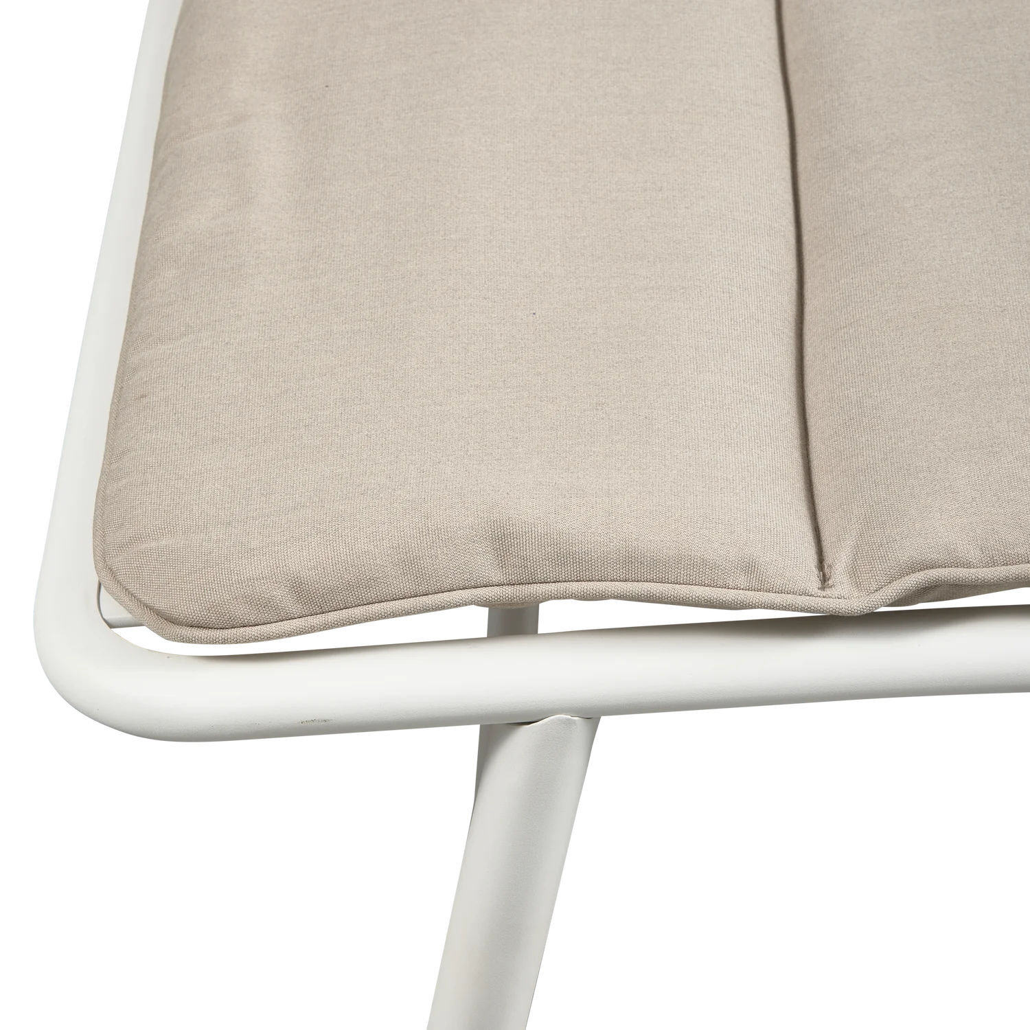 Exotan - Birch ligbed tuin met kussen aluminium naturel/wit