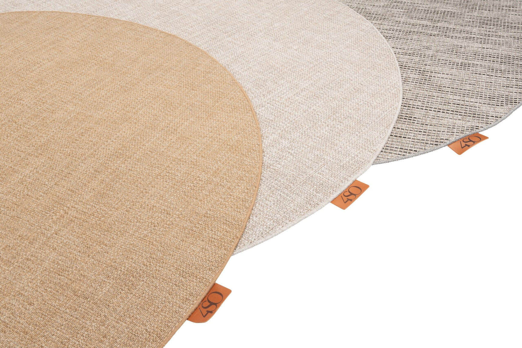 Outdoor vloerkleed, zandkleurige rand met 4SO-label