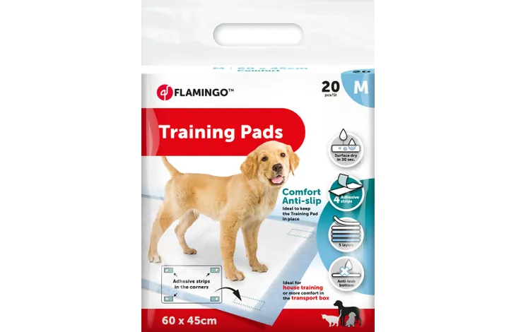 Flamingo Puppy Trainingsmat Comfort - Lichtblauw - 60 x 40 cm - 20 stuks