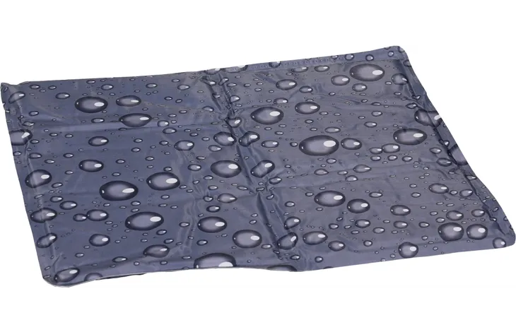 Rechthoekige koelmat met waterdruppeltextuur in blauwgrijs