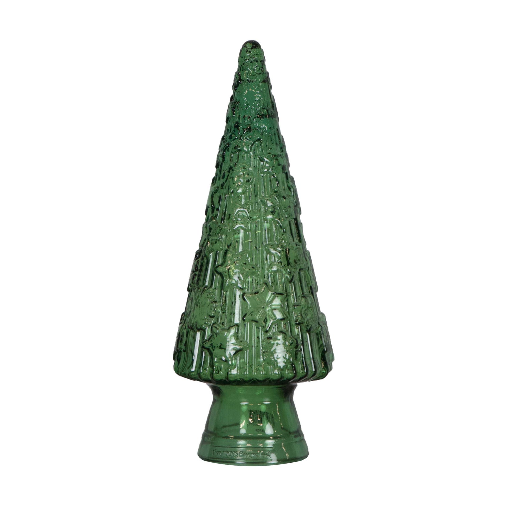 Boom van gerecycled groen glas, Ø13x34 cm