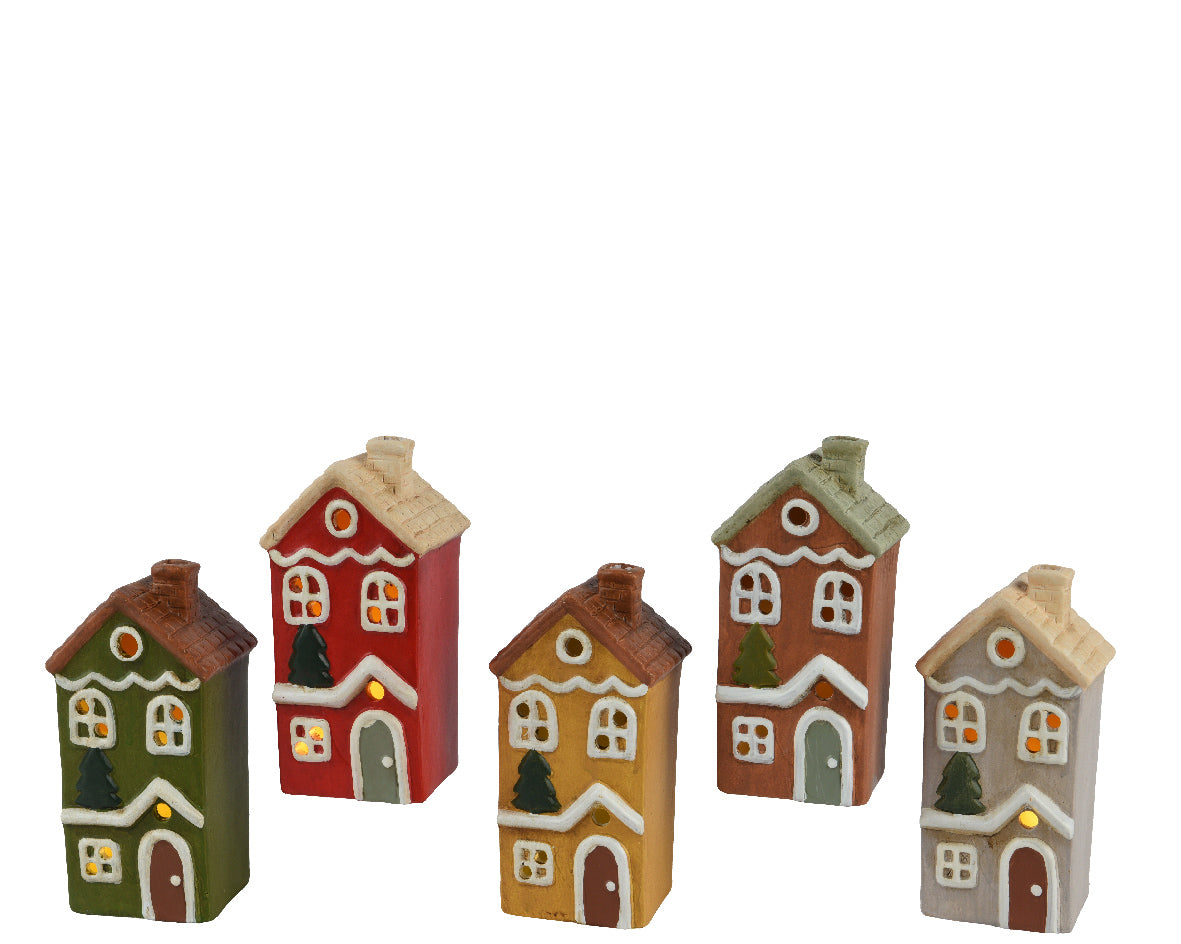 LED huis terracotta steady binnen 5col assorti