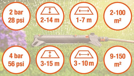 Gardena - Zwenksproeier AquaZoom S tot 150m2 bereik