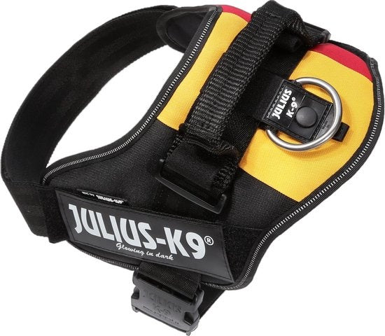 Julius K9 IDC Powertuig/Harnas - Maat 0/58-76cm - M - BELGISCHE VLAG KLEUR