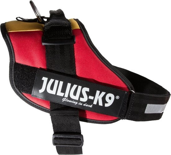 Julius K9 IDC Powertuig/Harnas - Maat 2/71-96cm - XL - BELGISCHE VLAG KLEUR