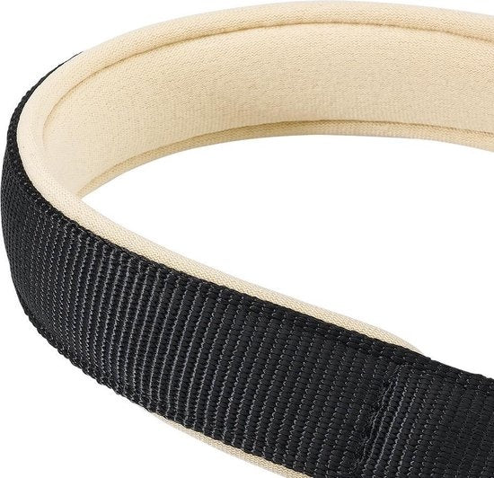 Ferplast hondenhalsband Daytona, zwarte nylon band met lichte rand