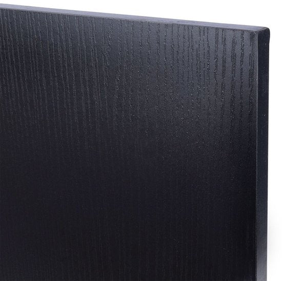 Zwart MDF topblad van de bijzettafel met zwarte rand