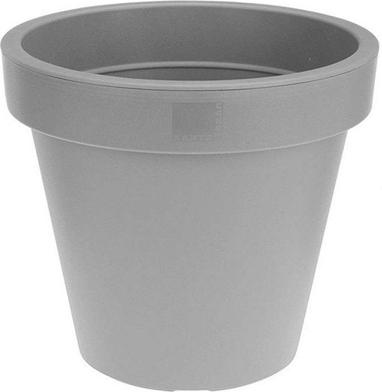 Bloempot ek rond 25cm licht gr