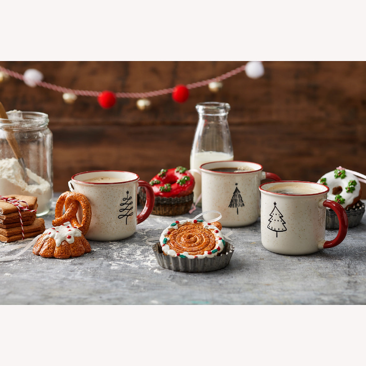 Mok porselein 3assorti