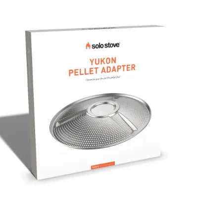 Solo Stove verpakte pellet-adapter met geperforeerde schijf op voorkant