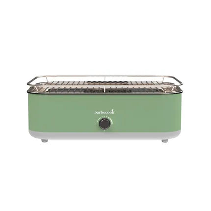 Barbecook elektrische tafelgrill in groen met metalen rooster en deksel