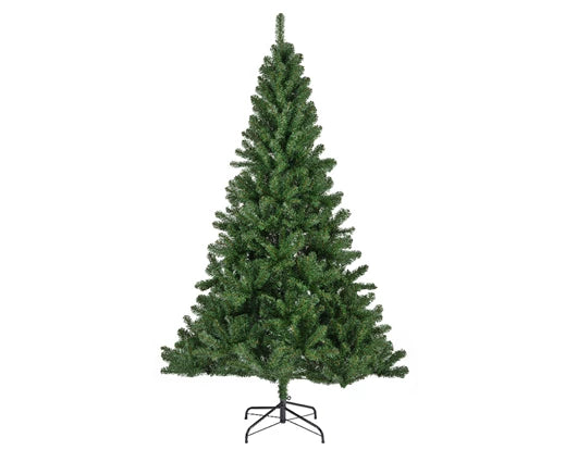 Groene kunstkerstboom Monarch met metalen standaard, smalle kegelvorm