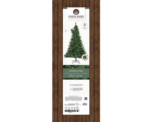 Everlands kunstkerstboom verpakking met Monarch Pine kaart