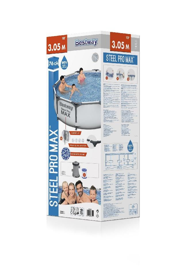 Bestway - Steel pro Max zwembad rond 305 + pomp