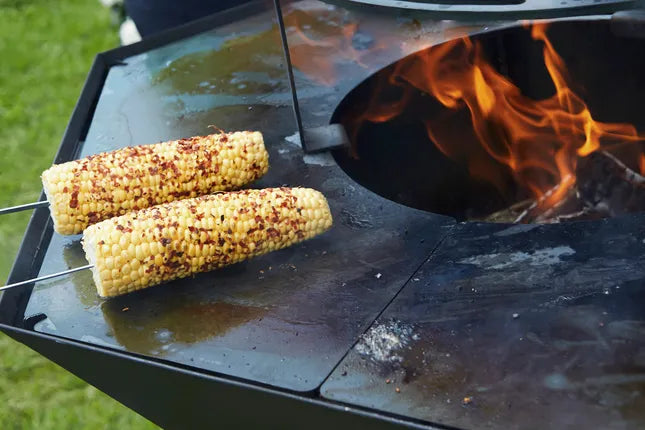 Barbecook - Nestor Original houtbarbecue uit corten staal 92x82x101cm