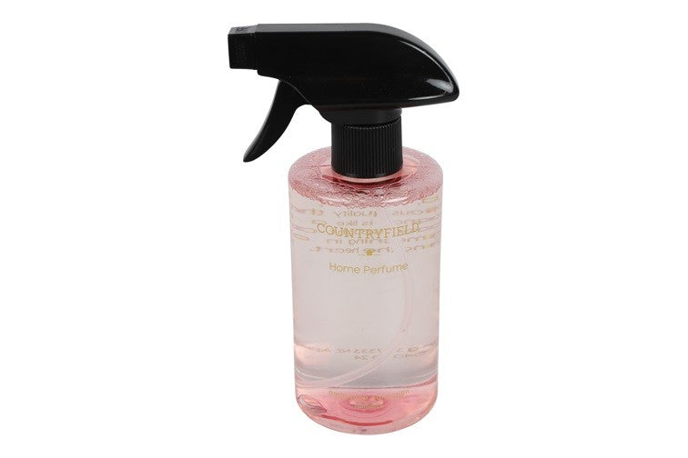 Romance kamerspray met roze sprayfles en zwarte verstuiver