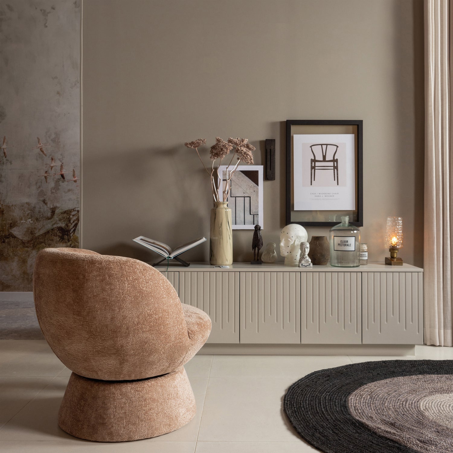 SHUFFLE DRAAIFAUTEUIL NATUREL