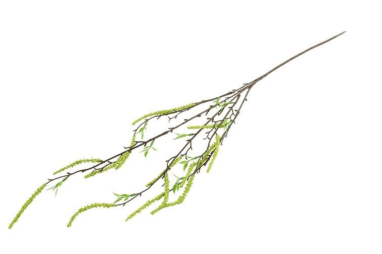 Salix babylonica geel-L86B20H5CM, takken met groene bladeren en slingerende loten