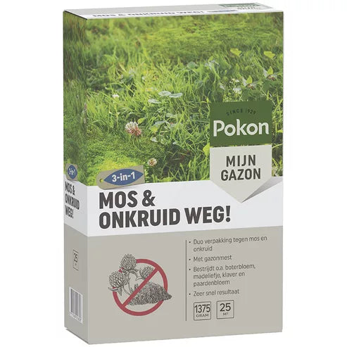 Pokon - Mos en Onkruid Weg! 25m2 (3 in 1)