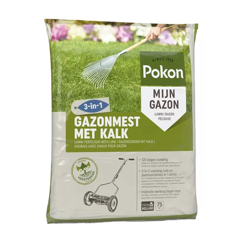 Pokon - Gazonmest Met Kalk 5Kg