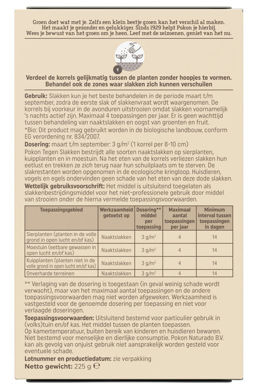 Pokon Bio Tegen Slakken Korrels 225gr