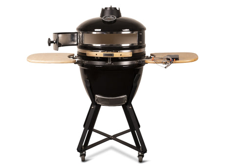 Kamado 21" Meat & Pizza edition Premium Black Keramische barbecue incl. Bluetooth kerntemperatuurmeter LED verlichting Large Compleet Zwart