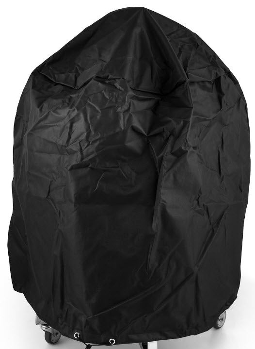 Patton barbecuebeschermhoes voor Kettle Chef 57 cm, zwart met trekkoord onderaan.