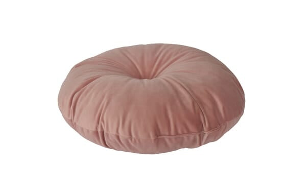 Rond roze kussen met gladde zijkant, Ø50 cm