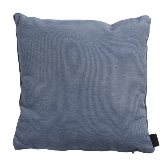 Vierkante sierkussenhoes 45x45 van Panama stof, saffierblauw, glad geweven textuur