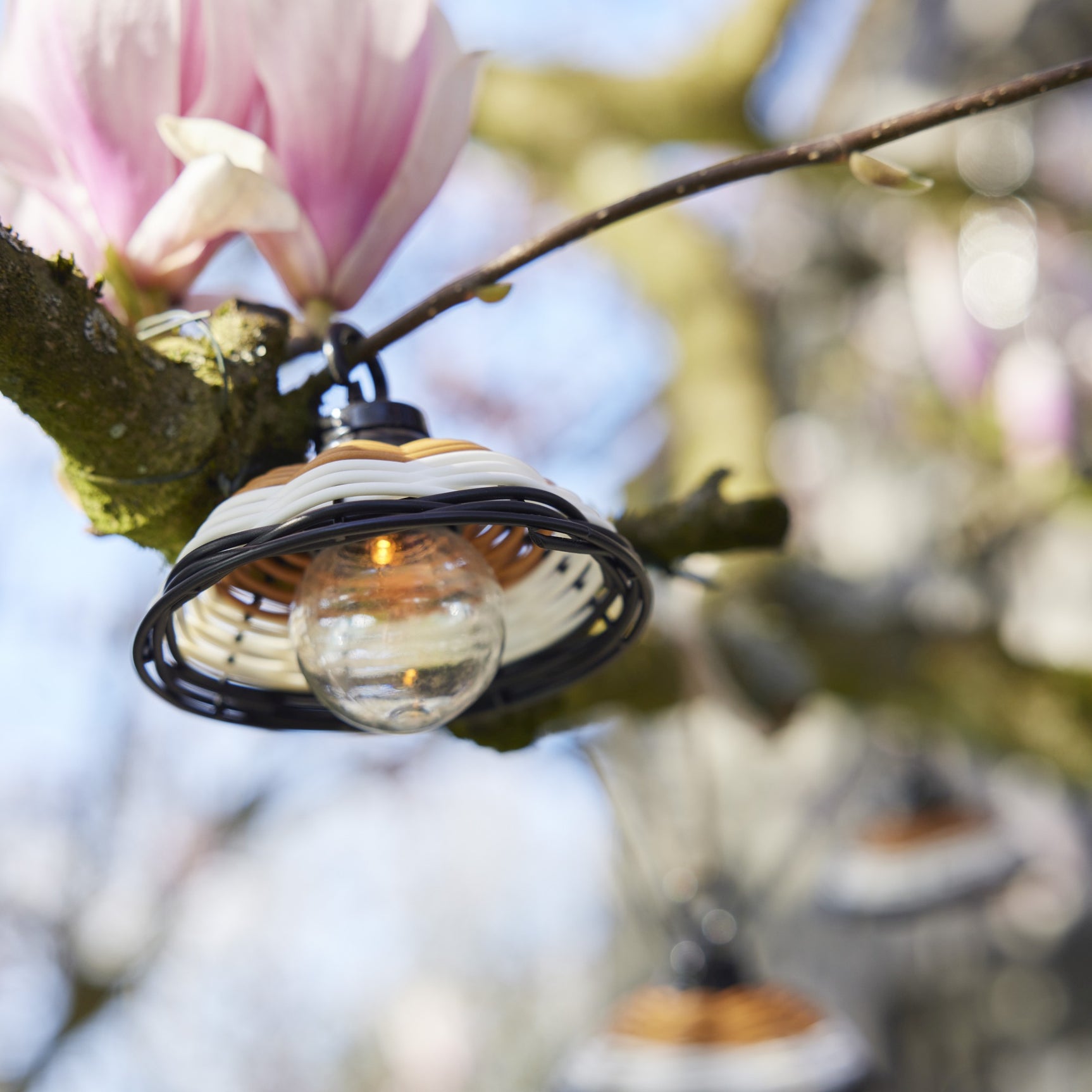 Solar partylight wicker steady